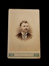 1800s Cuba, Missouri MO Cabinet Card Photograph Man Inscribed picture
