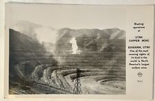 Utah Copper Mines Blasting. Bingham UT. Real Photo Postcard. RPPC picture