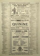 1896 Pharmaceutical Catalog Page Cocaine Medicine Druggist Print Advertising picture