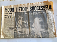 Original July 21, 1969 “MOON LIFTOFF SUCCESSFUL” Historic Newspaper 7/21/1969 picture