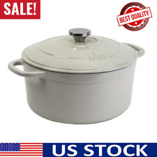 Lodge Cast Iron 5.5 Quart Enameled Dutch Oven, Oyster picture