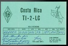 1985 QSL RADIO CALL CARD TI-2-LC SAN JOSE COSTA RICA POSTCARD picture