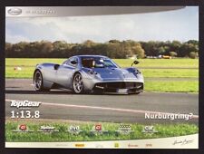Rare PAGANI HUAYRA Top Gear Fastest NURBURGRING Lap Poster Supercar Hypercar picture