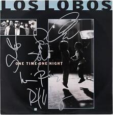 Los Lobos Autographed One Time One Night Album with 5 Signatures BAS picture