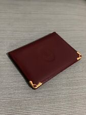 Authentic Must De Cartier Leather Card Holder, Card Case Wallet  picture