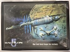 Babylon 5 Poster With 74 Cast & Crew Original Hand Signed Signatures Large Frame picture
