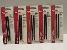 10 -2x5  BLACK MEDIUM ROLLERBALL REFILLS-PENATIA -UNIVERSAL STYLE-made by CROSS picture