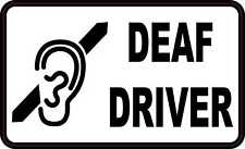 5in x 3in Deaf Driver Magnet Car Truck Vehicle Magnetic Sign picture