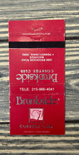 Vintage Brookside Country Club Macungie Matchbook Cover Advertisement  picture