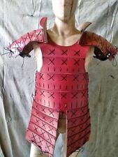 Medieval Samurai Leather LARP Costume, Red Leather Samurai LARP & Cosplay Armor picture