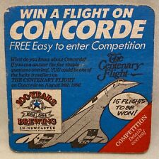 1984 NEWCASTLE BREWING “WIN A FLIGHT on CONCORDE” CONTEST COASTER - GREAT  picture