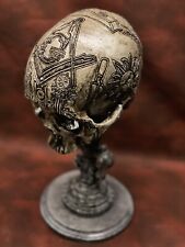 Freemason Lodge skull Of A Real Human Skull RESIN REPLICA Carved By Zane Wylie picture