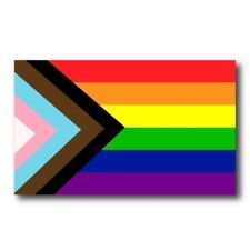 Gay Pride LGBTQ Flag Car Magnet Decal - LGBT - 5x8 - Waterproof Lesbian Gay Bis picture