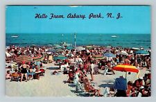 Asbury Park NJ- New Jersey, General Greetings, Beaches, Chrome c1967 Postcard picture