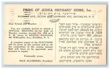 1924 Pride Of Judea Orphans Home INC. Brooklyn NY Advertising Postcard picture