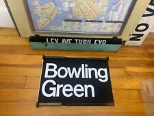 NY NYC SUBWAY ROLL SIGN BOWLING GREEN FINANCIAL DISTRICT MANHATTAN BROADWAY picture