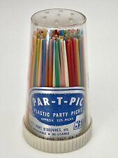 Par-T-Pic Vintage Plastic Toothpicks Cocktail Skewers Hors d’Oeuvres picture
