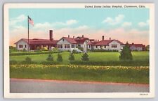Postcard OK Claremore United States Indian Hospital Native American Linen PC1.73 picture