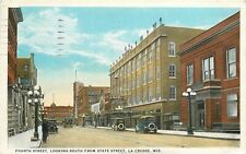 Autos 1932 4th State trolley Postcard La Crosse Wisconsin Spence Teich 10196 picture