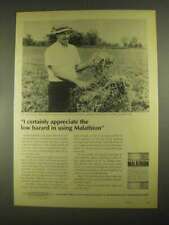 1967 Cyanamid Malathion Pesticide Ad - I Appreciate picture