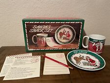 Vintage Christmas “Santa’s Snack Set” 1989 Roman, Inc. Made in Korea  picture