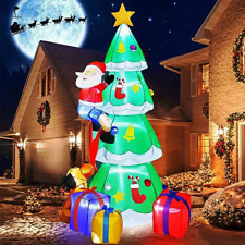 7FT Inflatable Christmas Tree LED Lights Blow up Outdoor Yard Party Decoration picture