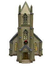 Vintage 1992 Lemax Hearthside Christmas Church Cathedral Lights Up, Works picture