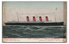 RMS LUSITANIA Cunard Vintage 1909 Steamship Postcard picture