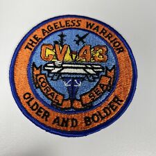 US Navy USS Coral Sea CV-43 The Ageless Warrior Older And Bolder 4” Patch NOS picture