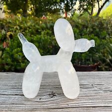 4.4LB 7.4'' Top QualityNatural Clear Quartz Balloon DogStatue Crystal Reiki picture