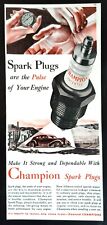 1941 CHAMPION SPARK PLUGS Engine Performance Motor Tune-up Print Ad picture