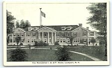 c1910 LOCKPORT NEW YORK NY ODD FELLOWS REMODELED I.O.O.F. HOME POSTCARD P2441 picture