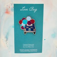 Volkswagen VW Blue Love Bug Metal Pin Limited Release Lulu Bloo picture