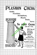 Plasmon Cocoa Small Advert - 1903 Cutting picture