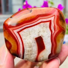161g Large Natural Silk Banded Lace Sardonyx Agate Quartz Carnelian Crystal picture