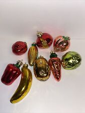 Fruit & Vegetables Christmas ornaments SEASONS Of CANNON FALLS Lot picture