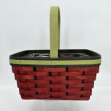 Longaberger 2011 Strawberry Spring Basket With Protector Tag picture