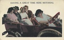 Five People in an Early Car, Postcard used in 1916 picture