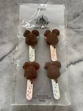 Disney Parks Food Bag Clips Mickey Mouse Ice Cream Bar Set of 4 NIP $40. picture