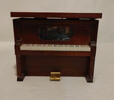 Vintage Wooden Upright Piano Music Box - Works Made In Japan M.B.K. picture