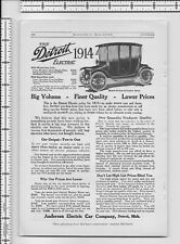 Anderson Electric Car Co. The Detroit Electric 1914 car - 1913 magazine print ad picture