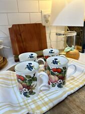 4 x Papel Giftware Coffee Tea Mug Cup Fruit Fine Bone China Plum Peach England picture