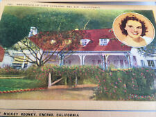 many Linen Vintage California Postcards Judy Garland Errol Flynn Bing Rooney picture