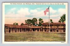 Muskogee OK-Oklahoma, Fort Gibson Stockade, Antique, Vintage Souvenir Postcard picture