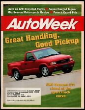 JULY 10 1995 AUTOWEEK MAGAZINE, GMC SONOMA GT, JAGUAR XJR, DODGE STRATUS picture