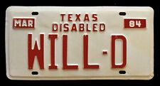 RARE DISABLED TXS VANITY AUTO LICENSE PLATE 