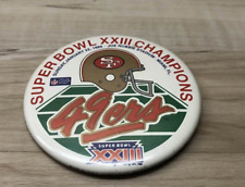Vintage SAN FRANCISCO 49ERS SuperBowl XXIII Champions Button Pinback picture