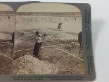 Solinen Russia 1904 Salt Fields Resevoir Evaporation Stereoview Farming Farmers picture