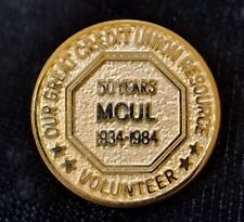1934 1984 MICHIGAN CREDIT UNION LEAGUE MCUL LEGISLATIVE ACTION FUND 50 LAPEL PIN picture