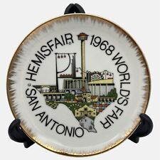 Vintage 1968 Hemisfair Worlds Fair Collectible Souvenir Plate San Antonio 7.25